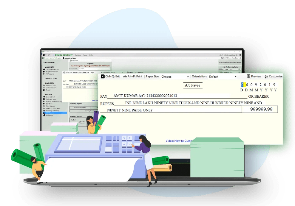 In-Built Cheque Pinting