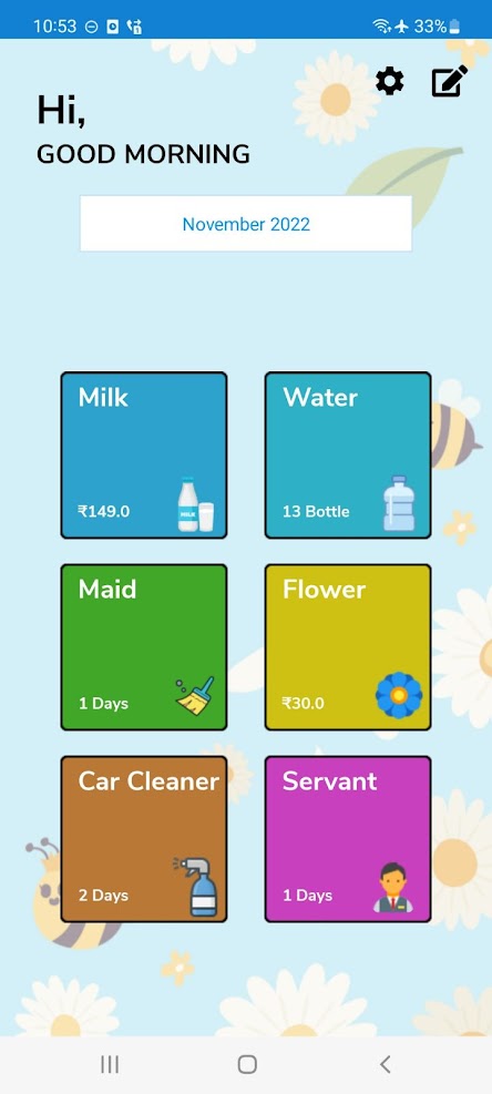Milk Maid Water Flower Tracker